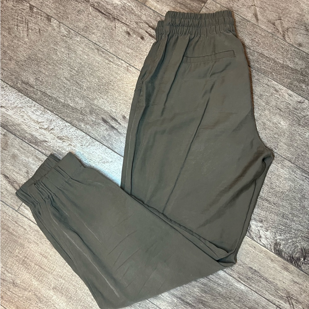 Olive Green Relaxed Fit Pants